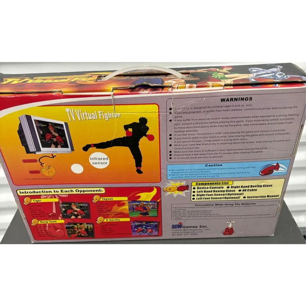 TV VIRTUAL FIGHTER Plug And Play Game Interactive Kick Boxing TV Vintage NEW OPE